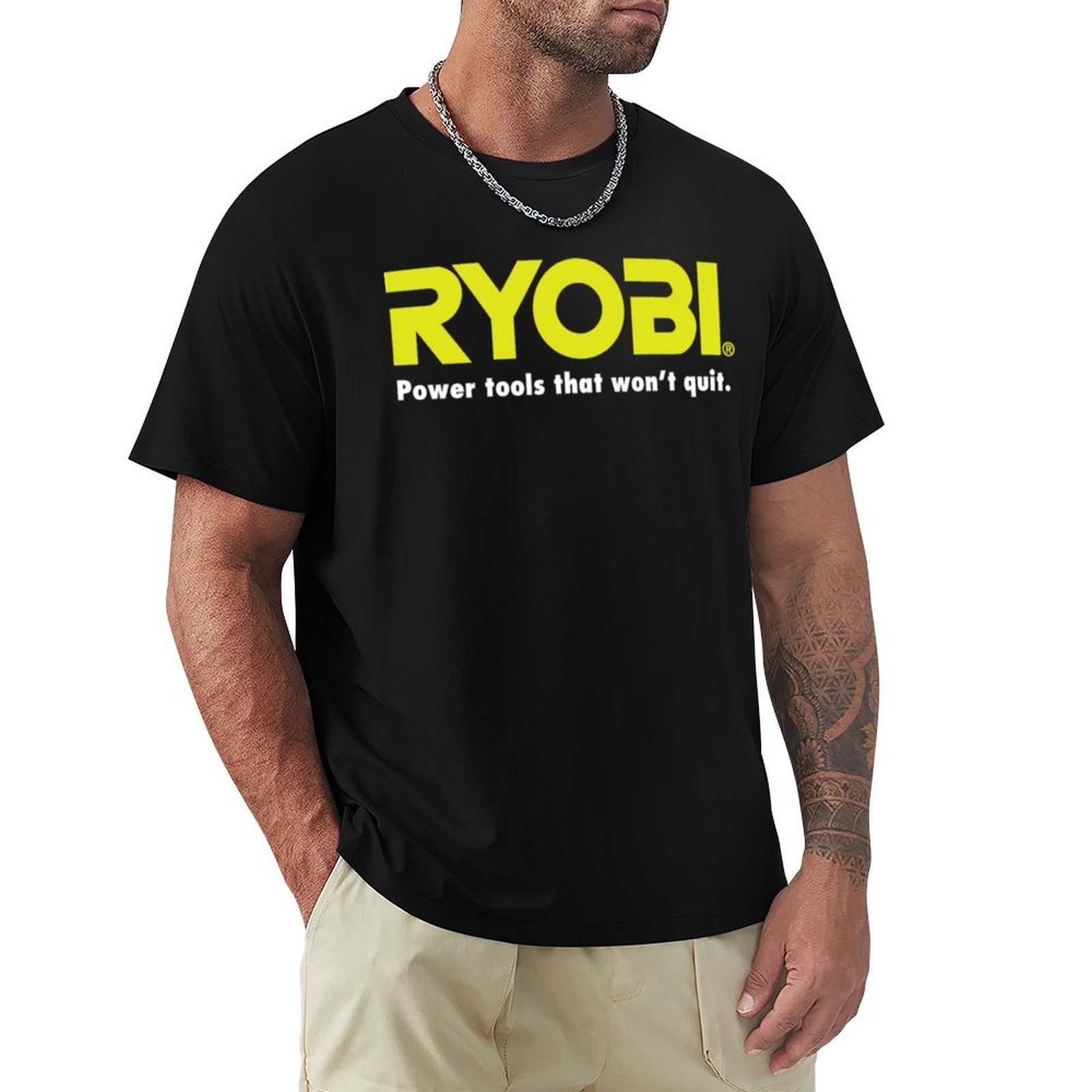 Power Tools Logo - Kaos dengan logo POWER TOOLS RYOBI,