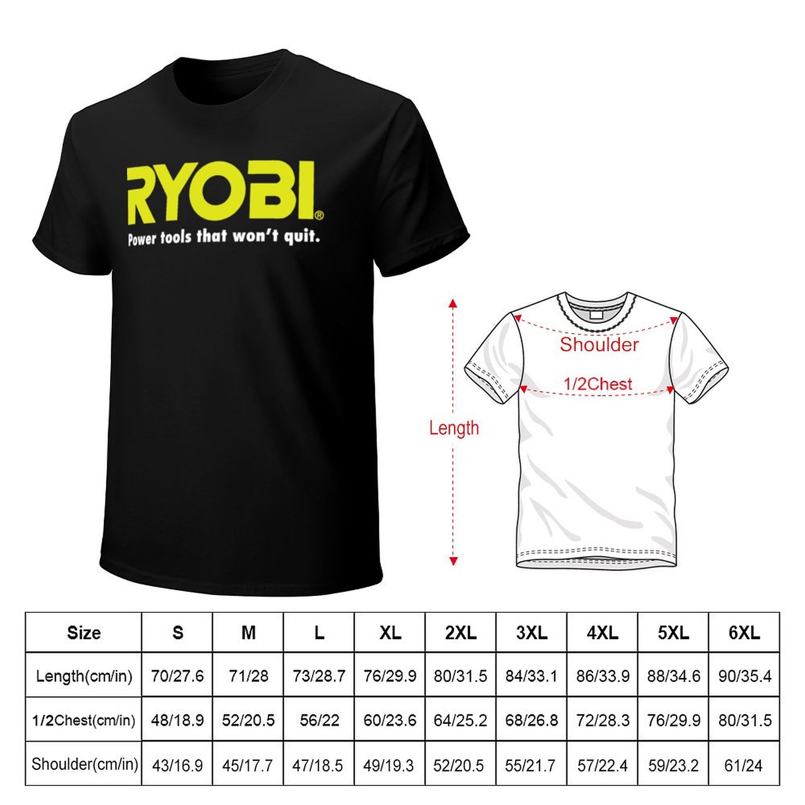 Kaos dengan logo POWER TOOLS R - Power Tools Logo ulasan dan harga