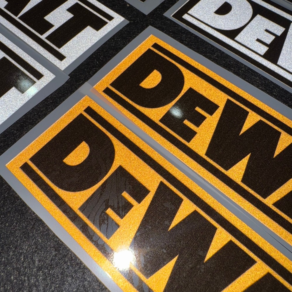 Stiker Logo DEWALT Reflektif S - Power Tools Logo ulasan dan harga